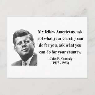 JFK Citaat 3b Briefkaart