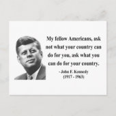 JFK Citaat 3b Briefkaart (Voorkant)