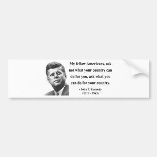 JFK Citaat 3b Bumpersticker
