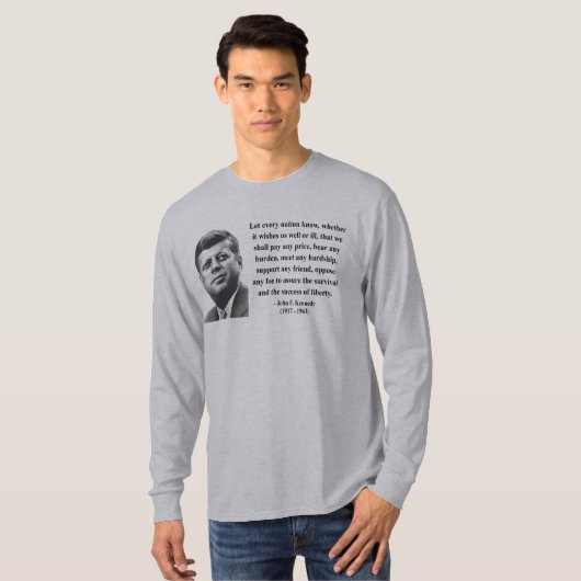 JFK Citaat 5b T-shirt (Voorkant volledig)
