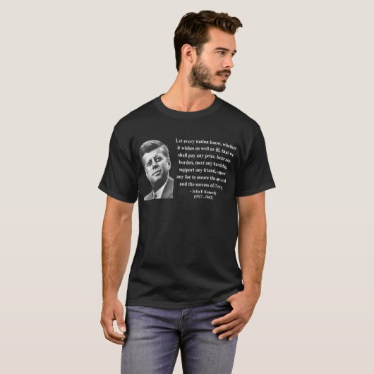 JFK Citaat 5b T-shirt (Voorkant volledig)