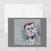 JFK & citaat Briefkaart (Voorkant / Achterkant)