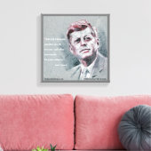 JFK & citaat Canvas Afdruk (Insitu (Woonkamer))