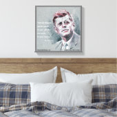 JFK & citaat Canvas Afdruk (Insitu (Slaapkamer))