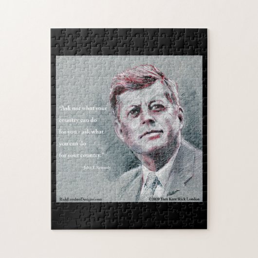 JFK & citaat Legpuzzel (Verticaal)
