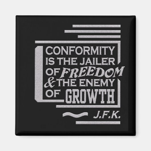 JFK citaat magneet (Voorkant)