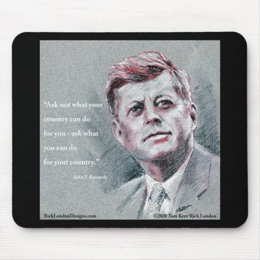 JFK & citaat Muismat (Voorkant)