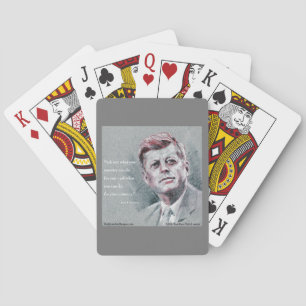JFK & citaat Pokerkaarten