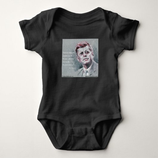 JFK & citaat Romper (Voorkant)