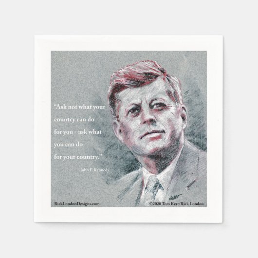 JFK & citaat Servet (Voorkant)