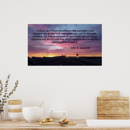 JFK-citaten Poster (Keuken)