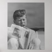 JFK die buiten zich ontspannen Poster (Voorkant)