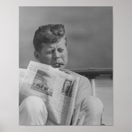 JFK die buiten zich ontspannen Poster