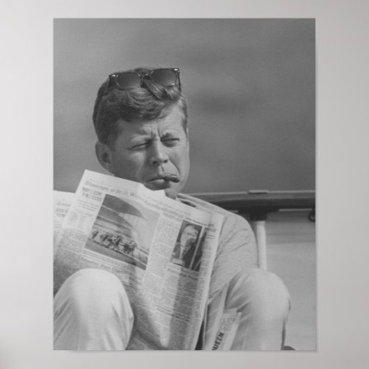 JFK die buiten zich ontspannen Poster (Voorkant)