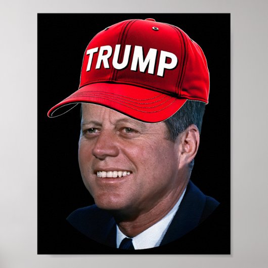 JFK Dragen Trump Pet Funny John F Kennedy Meme Gr Poster (Voorkant)