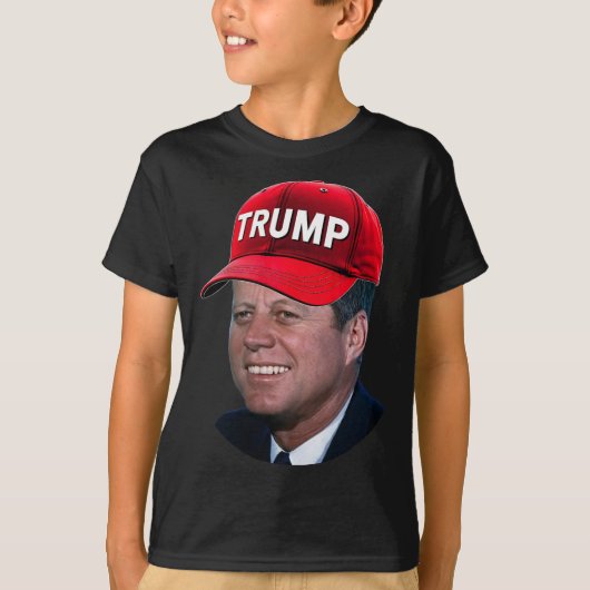 JFK Dragen Trump Pet Funny John F Kennedy Meme Gr T-shirt (Voorkant)