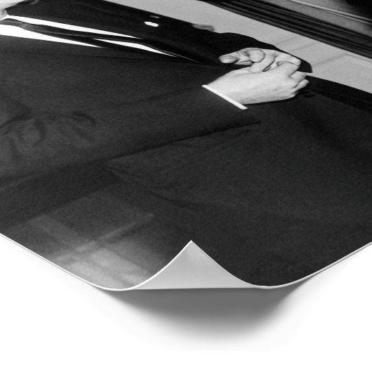 JFK en RFK met J.Edgar Hoover Poster (Hoek)