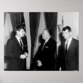 JFK en RFK met J.Edgar Hoover Poster (Voorkant)