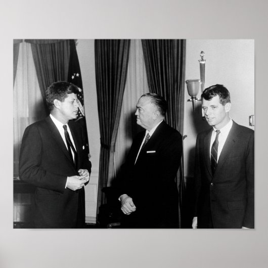 JFK en RFK met J.Edgar Hoover Poster (Voorkant)