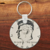 JFK Half dollar sleutelring Sleutelhanger (Voorkant)