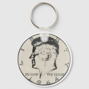 JFK Halve sleutelhanger dollar