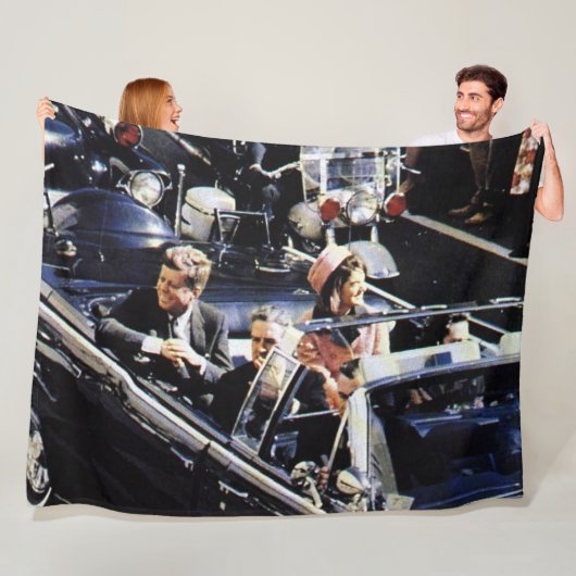 JFK IN DALLAS NET ERVOOR FLEECE DEKEN (In situ)