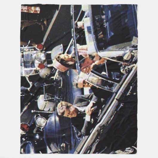 JFK IN DALLAS NET ERVOOR FLEECE DEKEN (Voorkant)