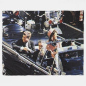 JFK IN DALLAS NET ERVOOR FLEECE DEKEN (Voorkant (Horizontaal))
