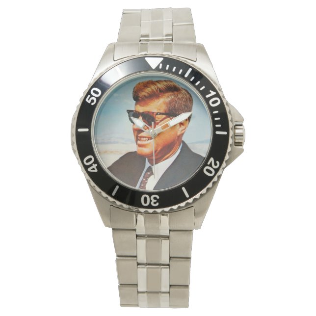 JFK in levende kleur Horloge (Voorkant)