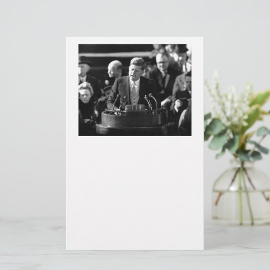 JFK Inauguaration Briefpapier (Staand voorkant)