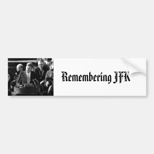 JFK inauguratie Bumpersticker (Voorkant)