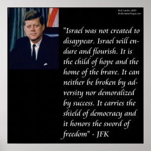 JFK & Israël Quote Poster