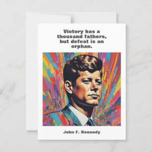 JFK John F. Kennedy citaat motivatie inspiratie Briefkaart