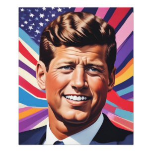 JFK John F. Kennedy Motivatie inspiratie Foto Afdruk