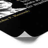 JFK John F Kennedy President Einde Oorlog Quote Poster (Hoek)