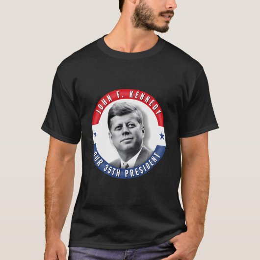 JFK John F Kennedy Presidential Souvenir T-shirt (Voorkant)