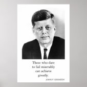 JFK John F. Kennedy Quote bereiken geweldig Poster (Voorkant)