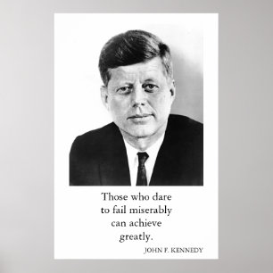 JFK John F. Kennedy Quote bereiken geweldig Poster