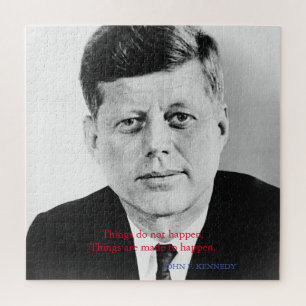 JFK John F. Kennedy Quote Dingen gebeuren niet Legpuzzel