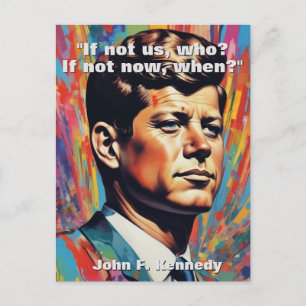 JFK John F. Kennedy Quote Motivatie inspiratie Briefkaart