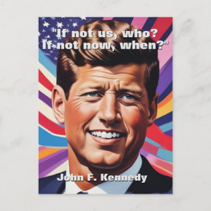JFK John F. Kennedy Quote Motivatie inspiratie Briefkaart