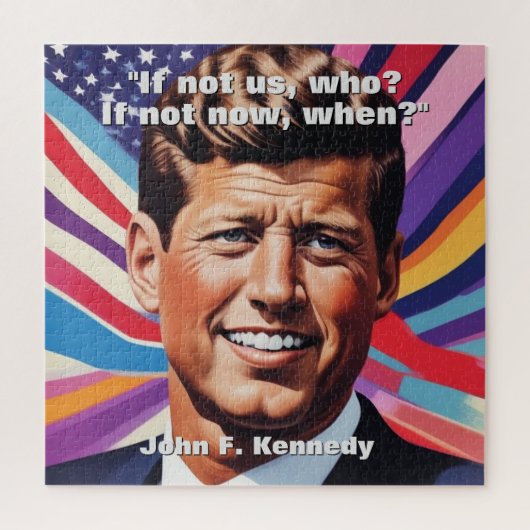 JFK John F. Kennedy Quote Motivatie inspiratie Legpuzzel (Verticaal)