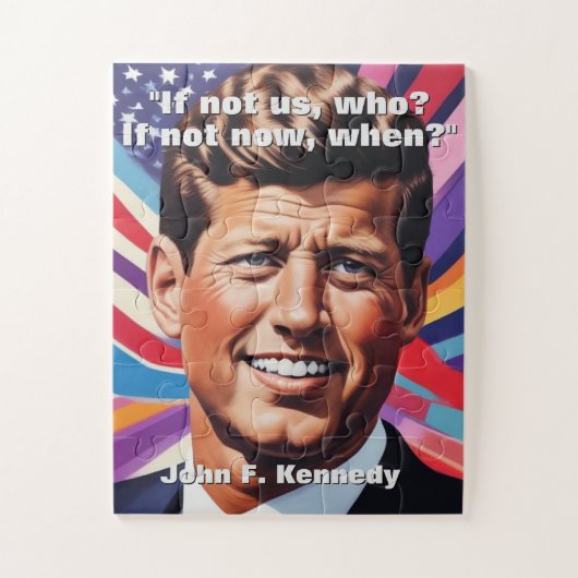 JFK John F. Kennedy Quote Motivatie inspiratie Legpuzzel (Verticaal)