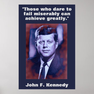 JFK John F. Kennedy Quote Motivatie inspiratie Poster