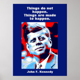 JFK John F. Kennedy Quote Motivatie inspiratie Poster