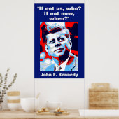 JFK John F. Kennedy Quote Motivatie inspiratie Poster (Keuken)