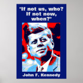 JFK John F. Kennedy Quote Motivatie inspiratie Poster (Voorkant)