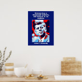 JFK John F. Kennedy Quote Motivatie inspiratie Poster (Keuken)