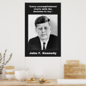 JFK John F. Kennedy Quote Motivatie inspiratie Poster (Keuken)