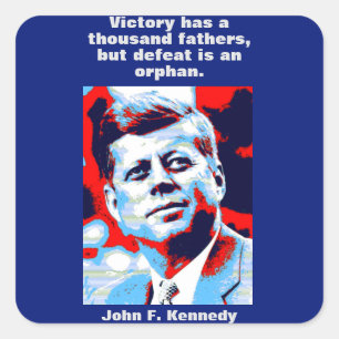 JFK John F. Kennedy Quote Motivatie inspiratie Vierkante Sticker